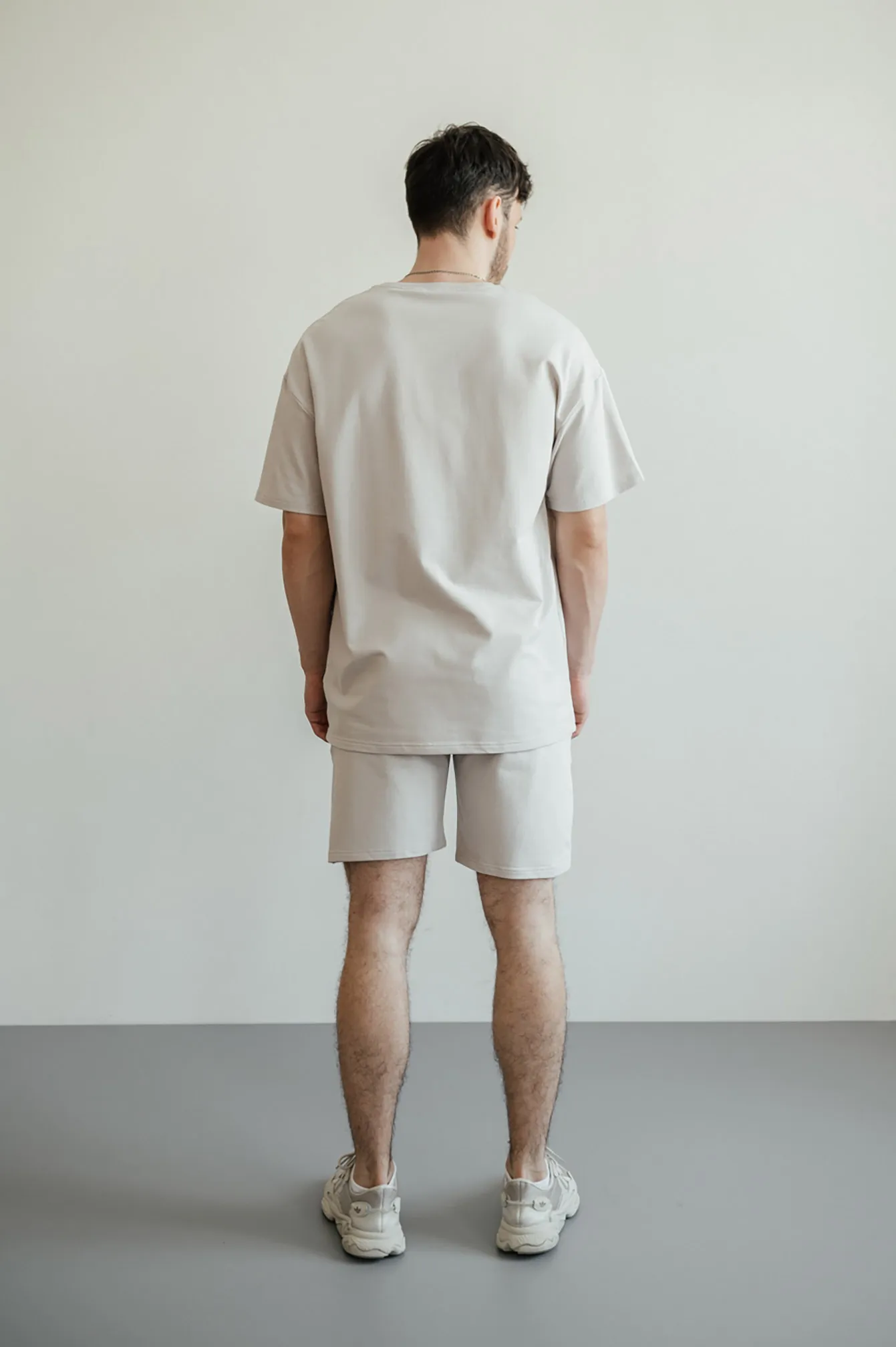 T-shirt GARAGE 2 thread oversize long Pale gray