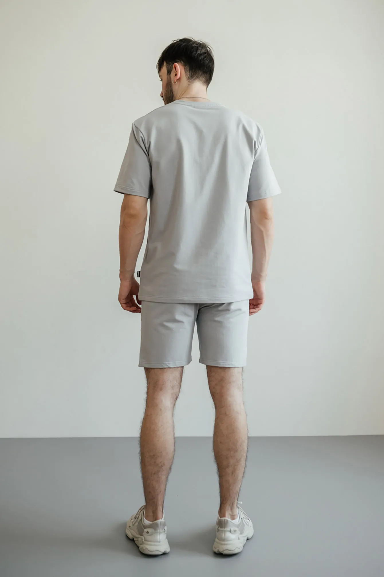 T-shirt GARAGE 2 thread oversize long Gray-blue