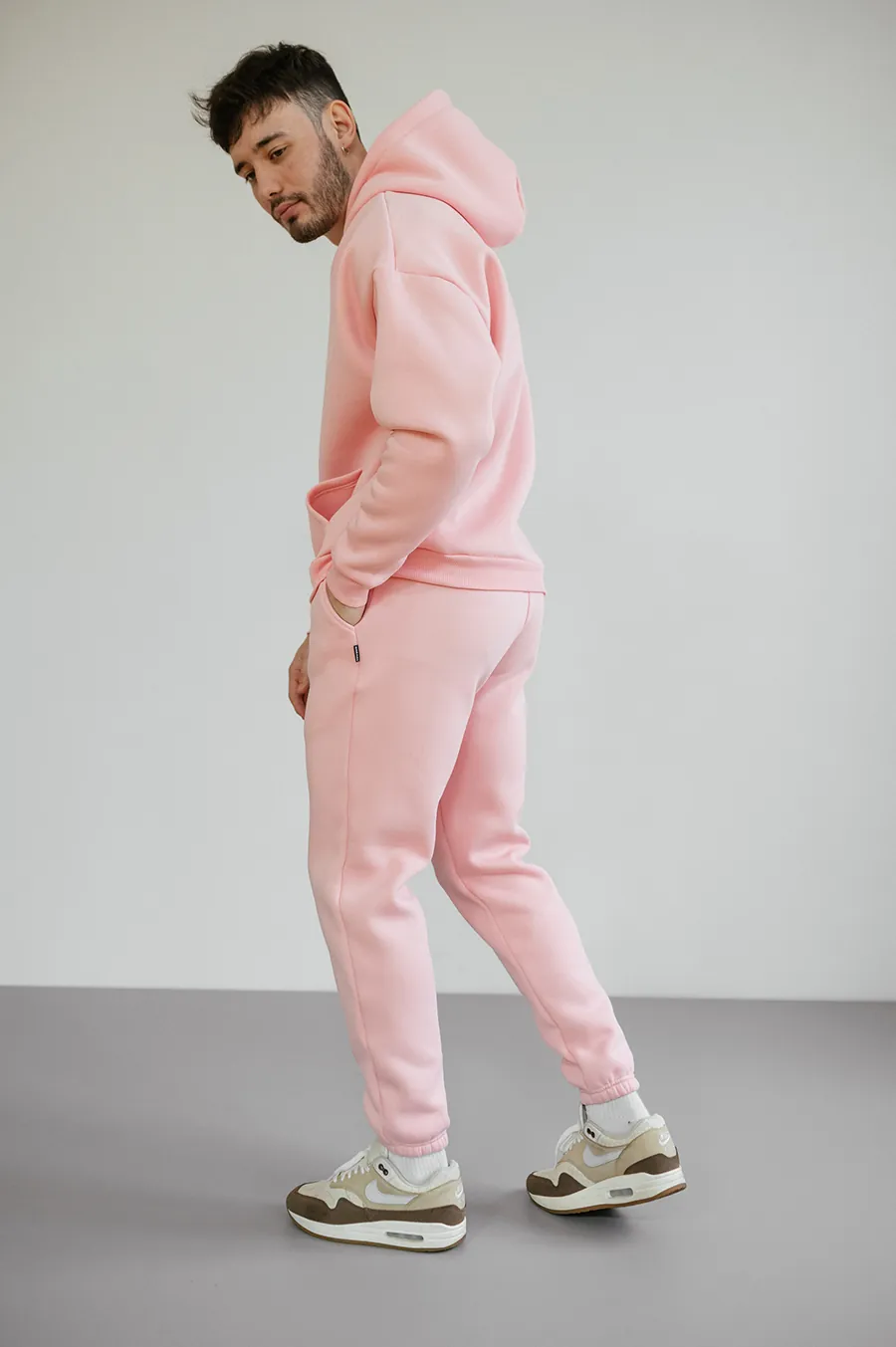 Sports pants GARAGE Oversize Essentials Style Basic with nachos Saint Pink