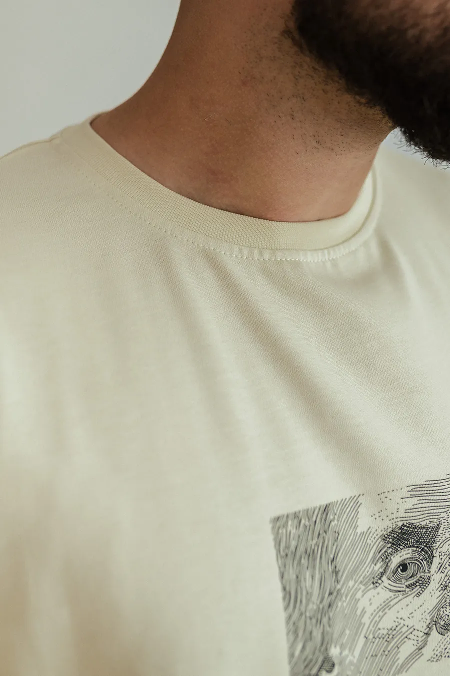 Футболка GARAGE all eyez on me принт спина, око перед Бежевий