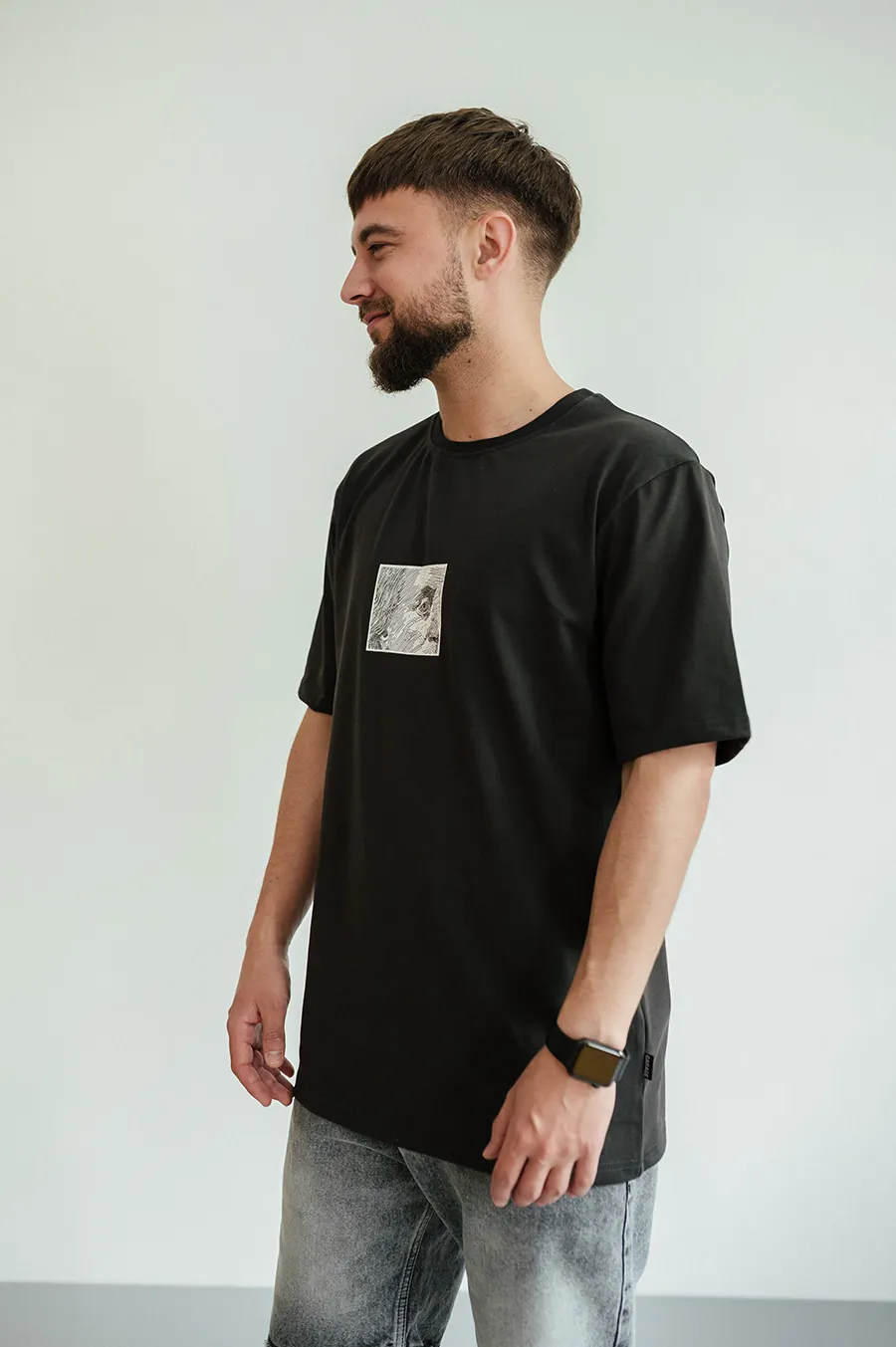 Футболка GARAGE all eyez on me принт спина, око перед Графіт