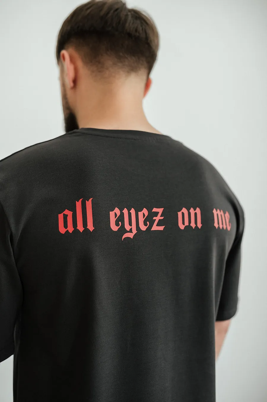 Футболка GARAGE all eyez on me принт спина, око перед Графіт