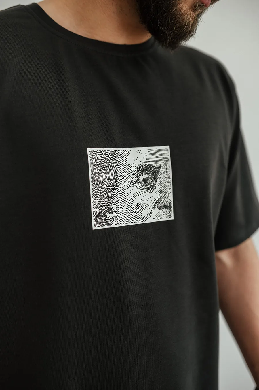 Футболка GARAGE all eyez on me принт спина, око перед Графіт