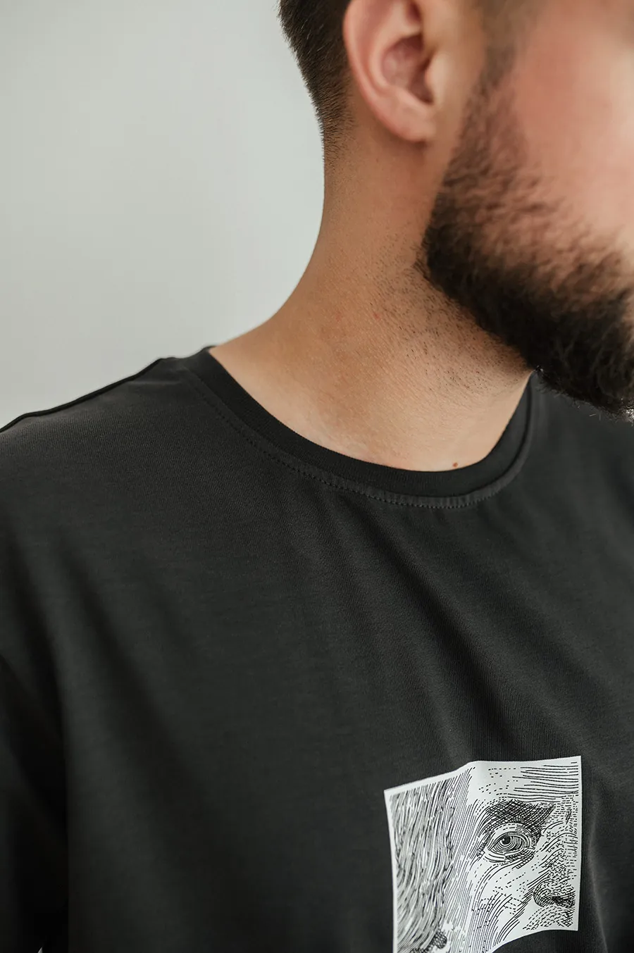 Футболка GARAGE all eyez on me принт спина, око перед Графіт