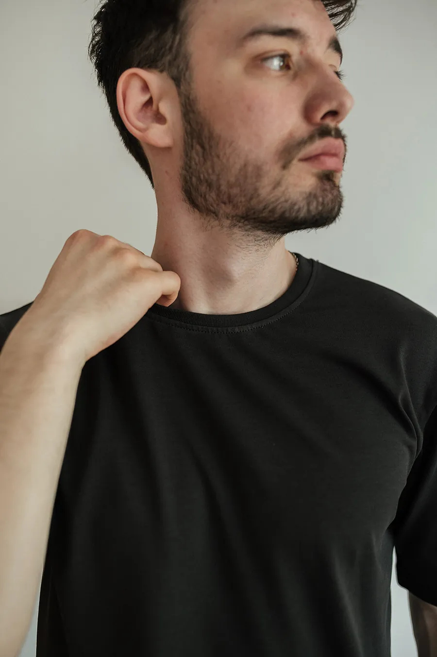 Garage Basic Oversize T -shirt from dense cotton graphite