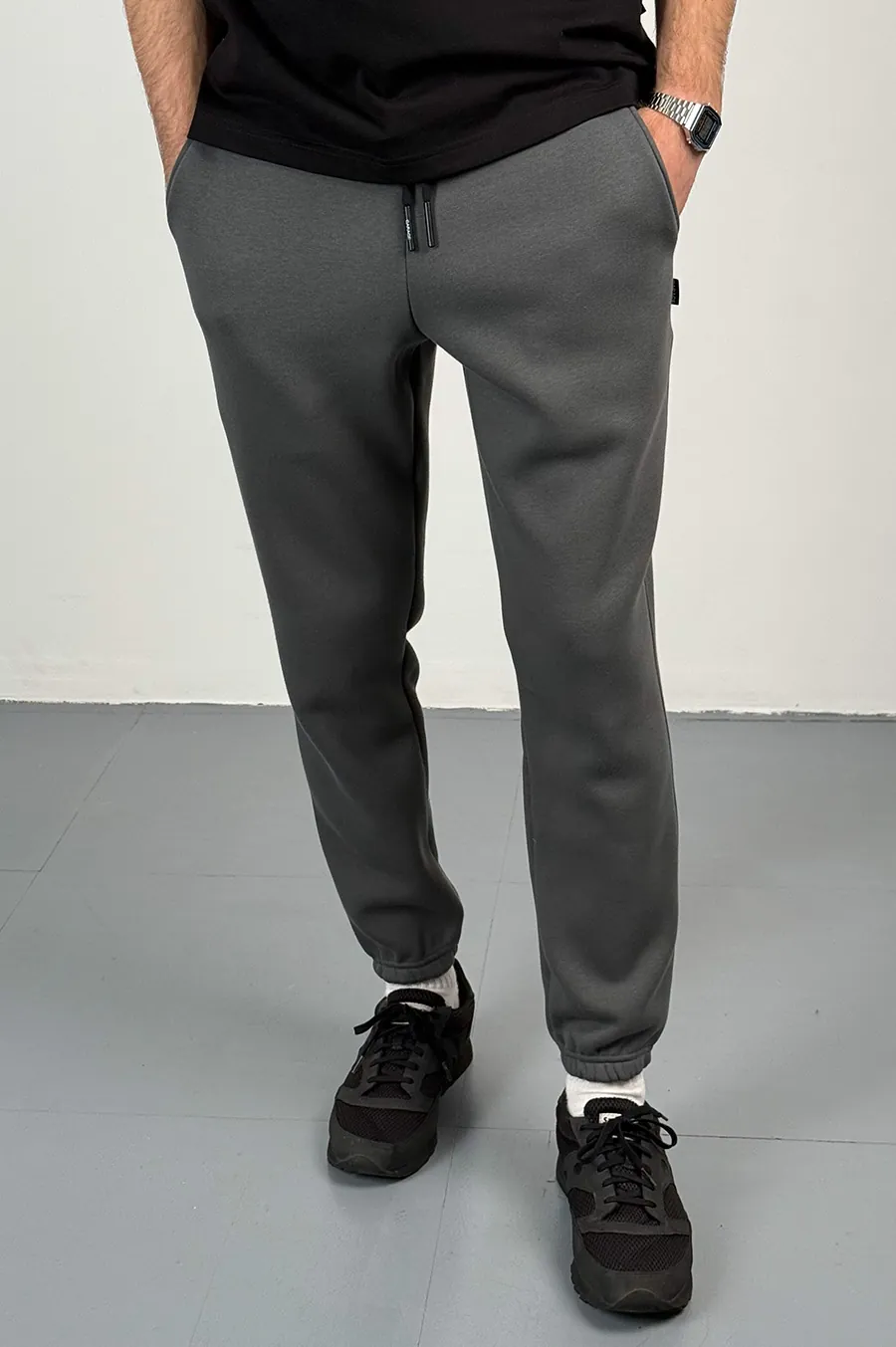 Sports pants GARAGE Oversize Essentials Style Basic with nachos T. Gray