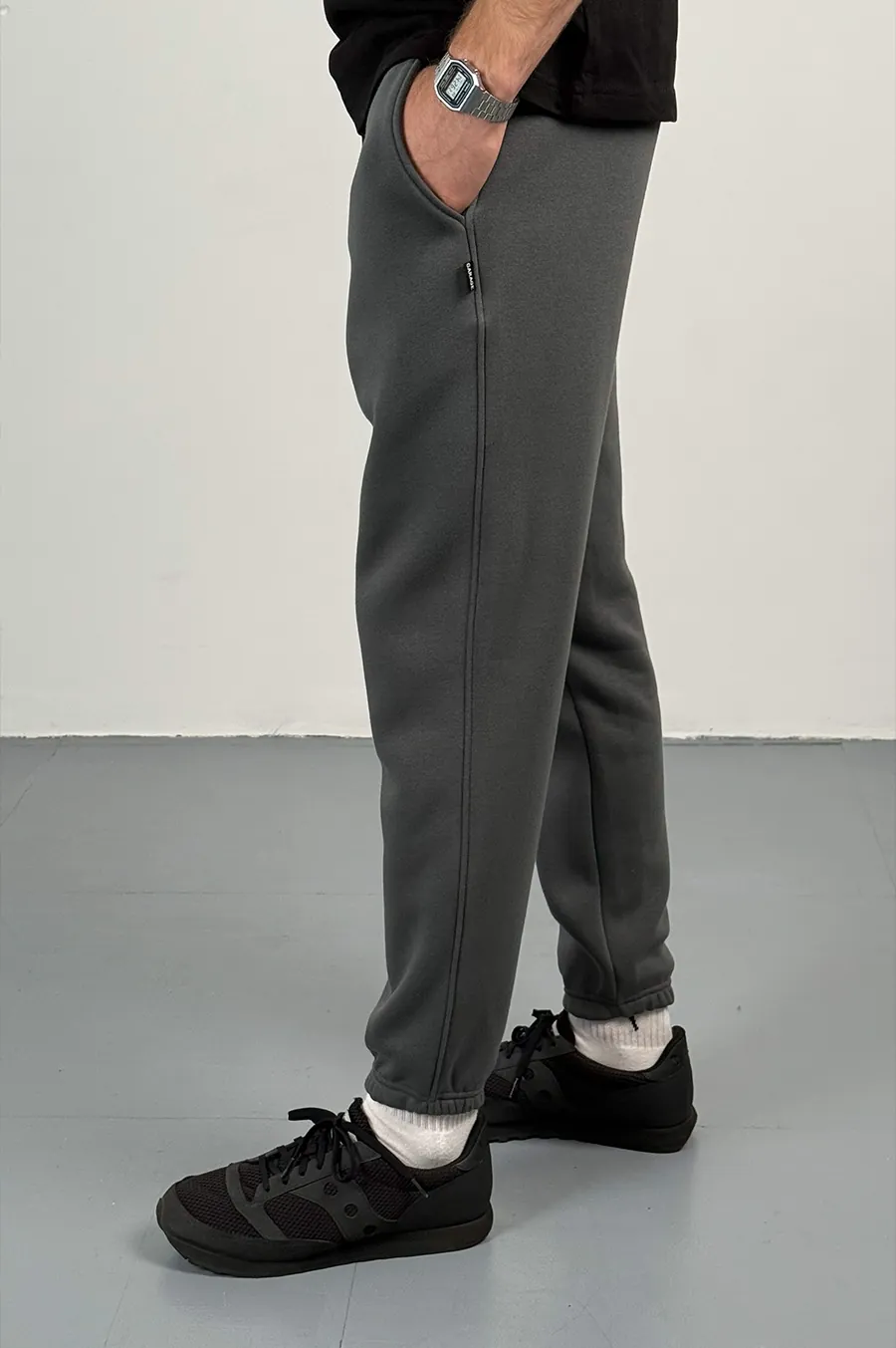 Sports pants GARAGE Oversize Essentials Style Basic with nachos T. Gray