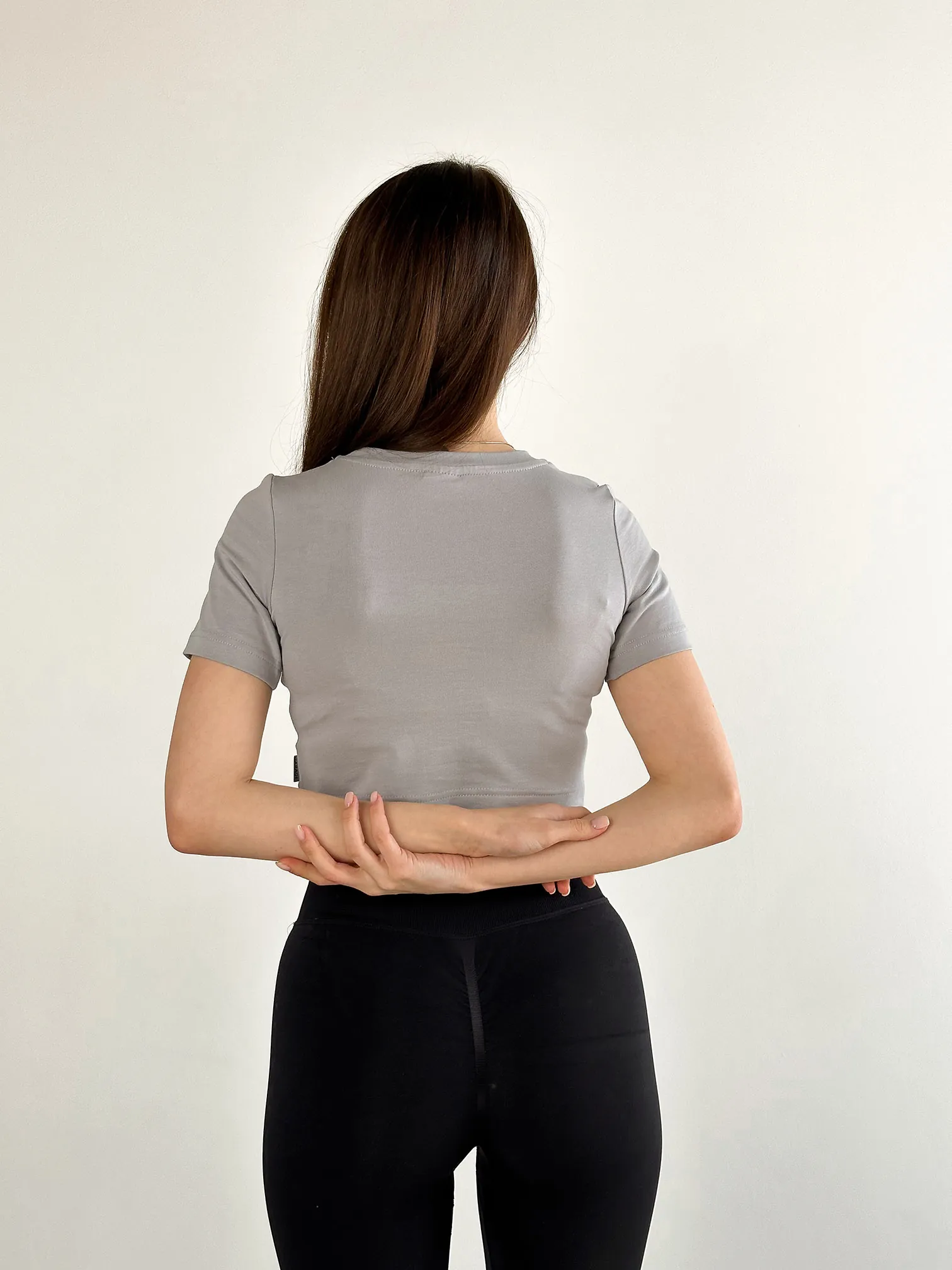 Top GARAGE Basic short sleeve Gray Light