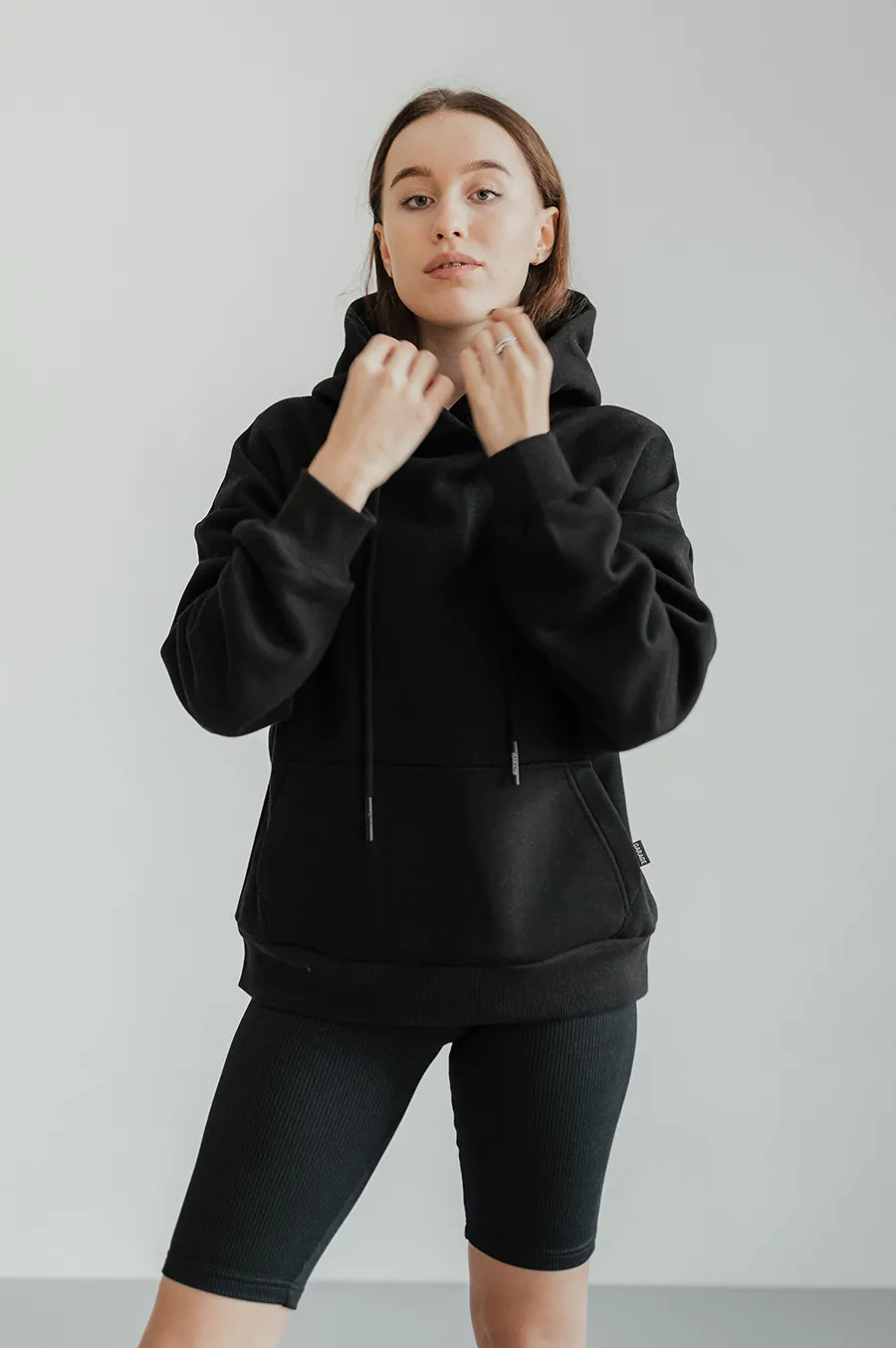 GARAGE Basic OVERSIZE hoodie with Graphite padding