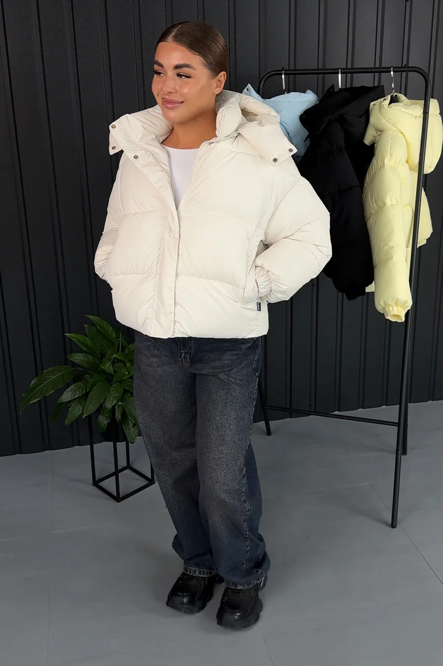 Куртка GARAGE Дута коротка Молочний