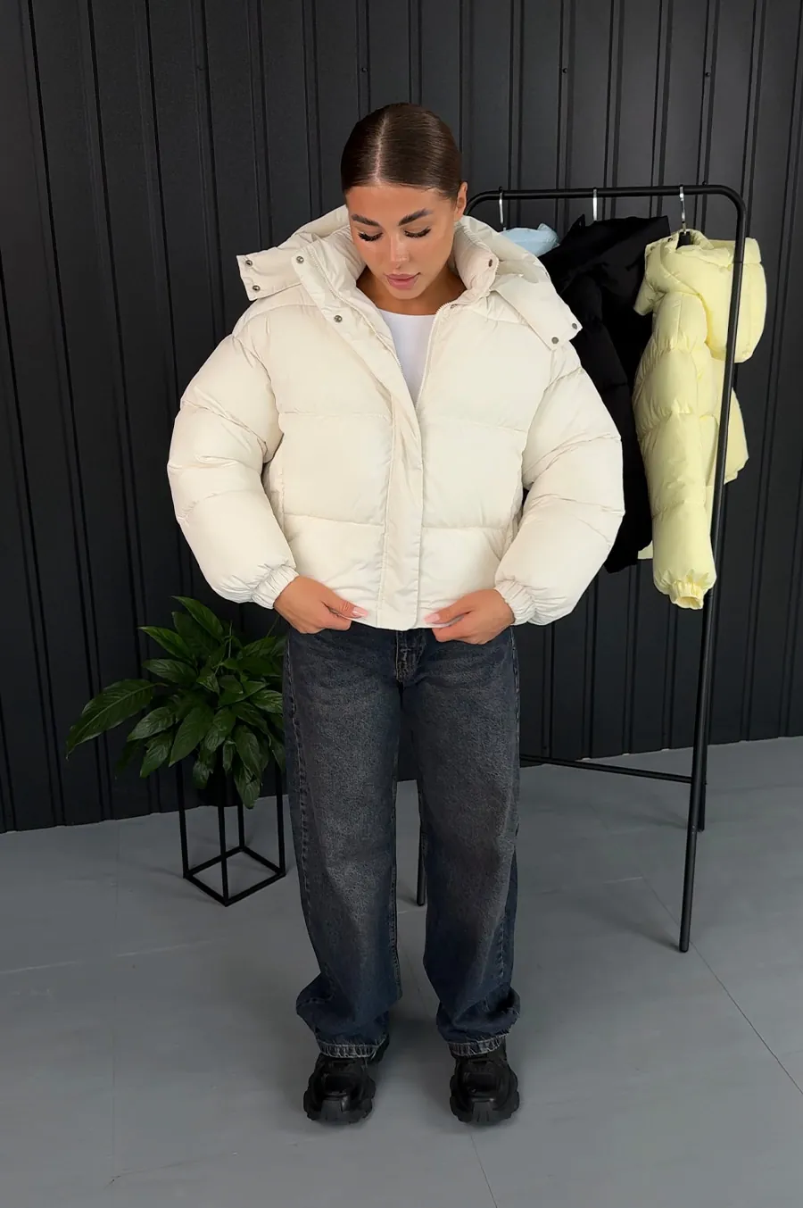 Куртка GARAGE Дута коротка Молочний