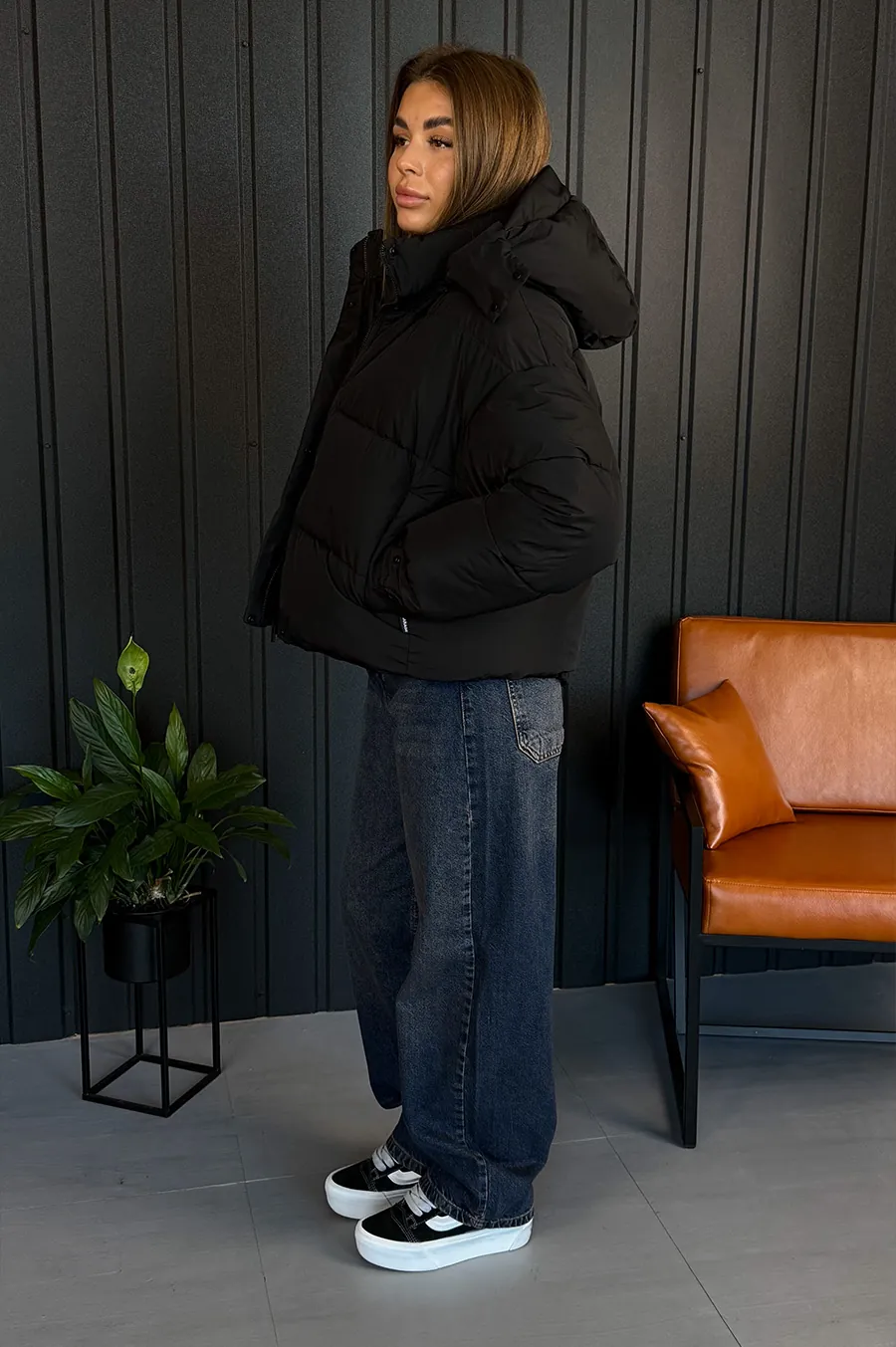 Куртка GARAGE Дута коротка Чорний