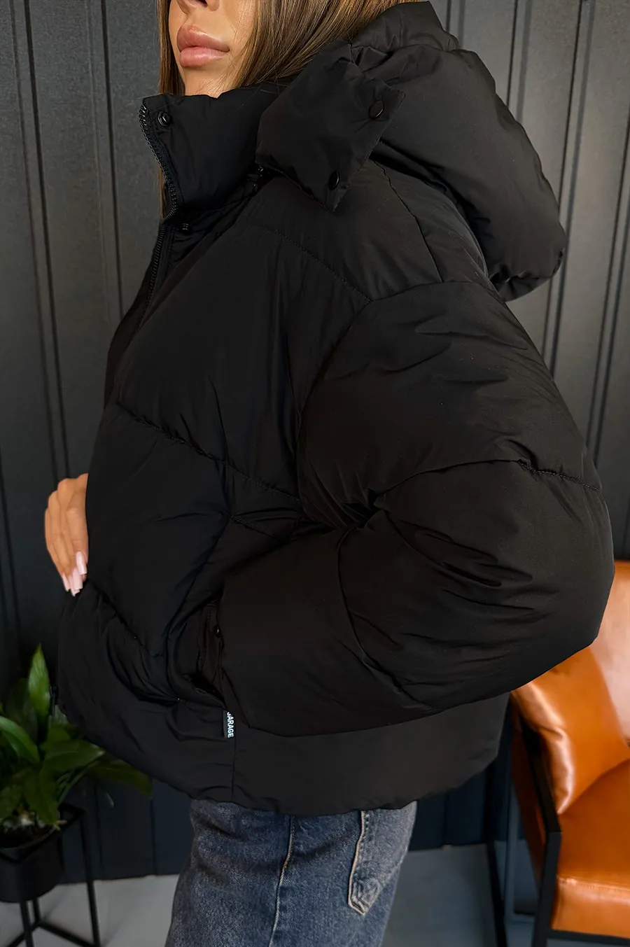 Куртка GARAGE Дута коротка Чорний