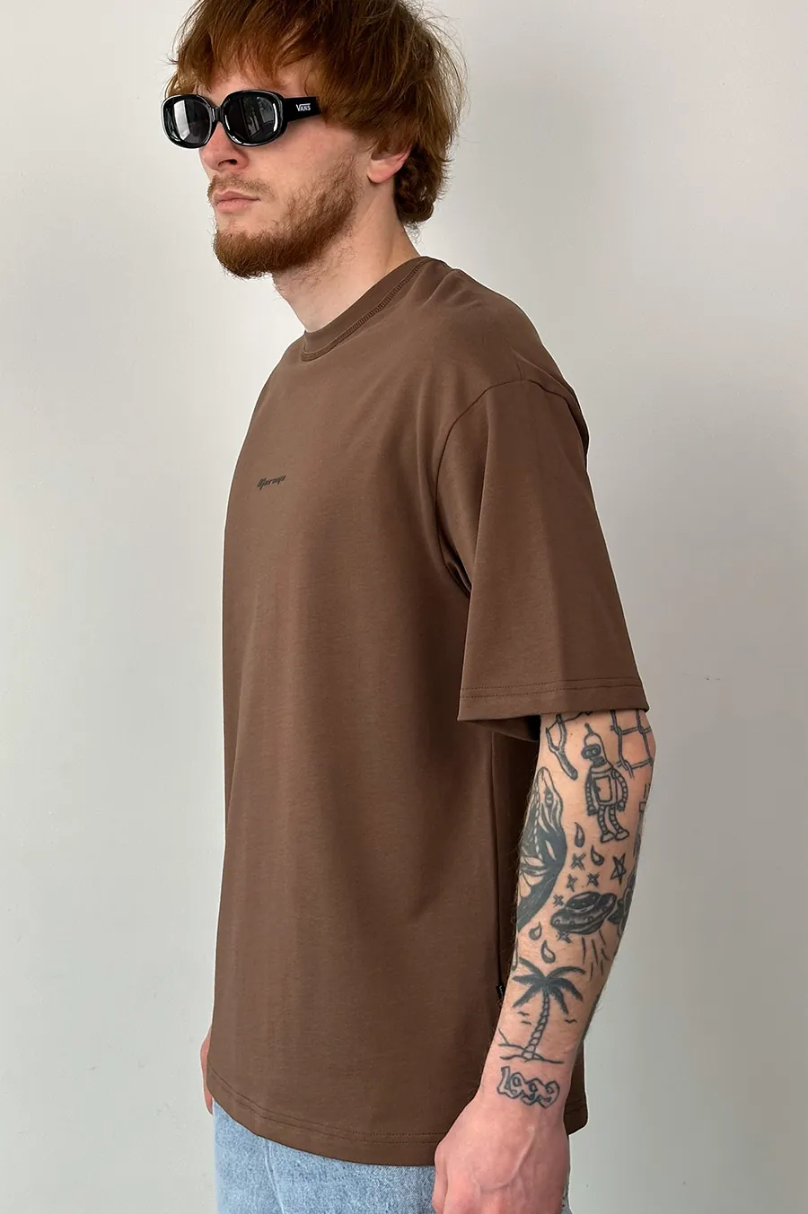 T-shirt GARAGE Oversize basic GARAGE film Chocolate