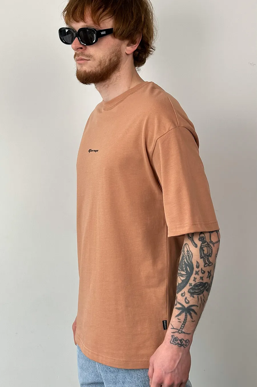 T-shirt GARAGE Oversize basic GARAGE film Mocha