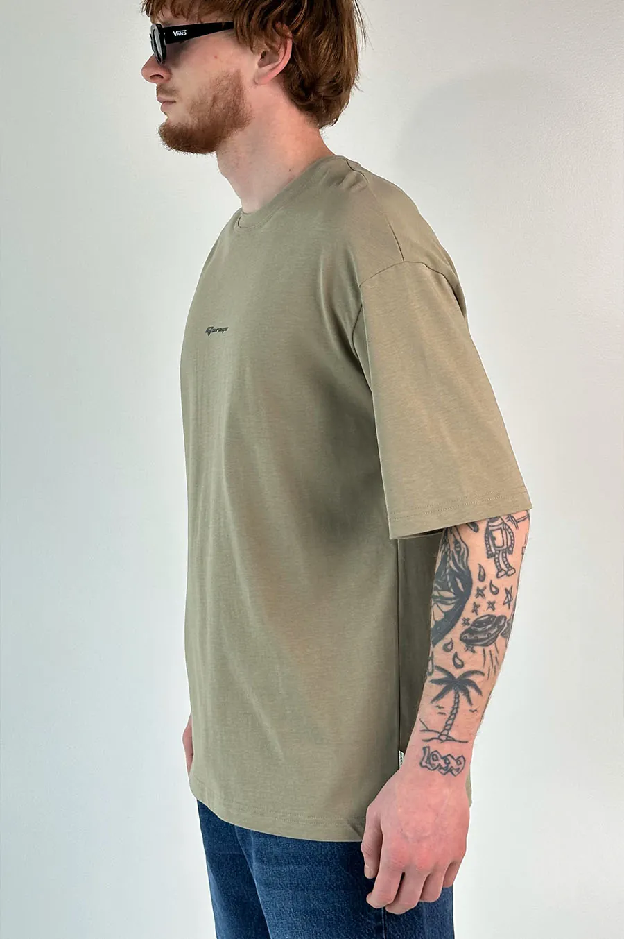 T-shirt GARAGE Oversize basic GARAGE film St. Khaki