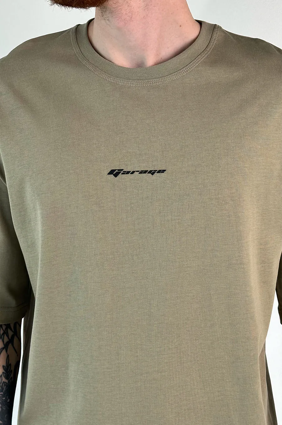 T-shirt GARAGE Oversize basic GARAGE film St. Khaki