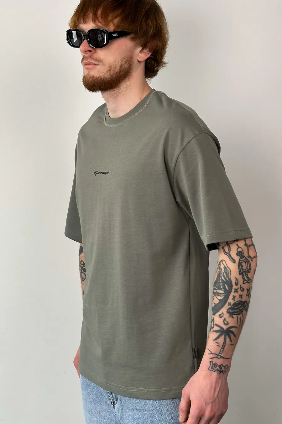 T-shirt GARAGE Oversize basic GARAGE film Khaki