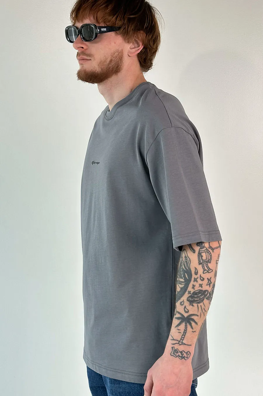 T-shirt GARAGE Oversize basic GARAGE film Gray