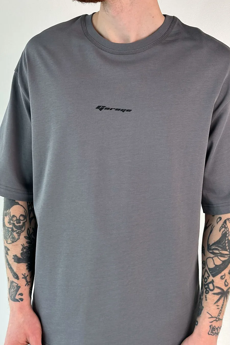 T-shirt GARAGE Oversize basic GARAGE film Gray