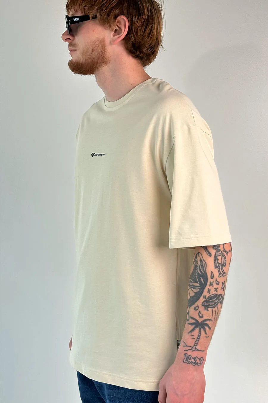 T-shirt GARAGE Oversize basic GARAGE film Beige