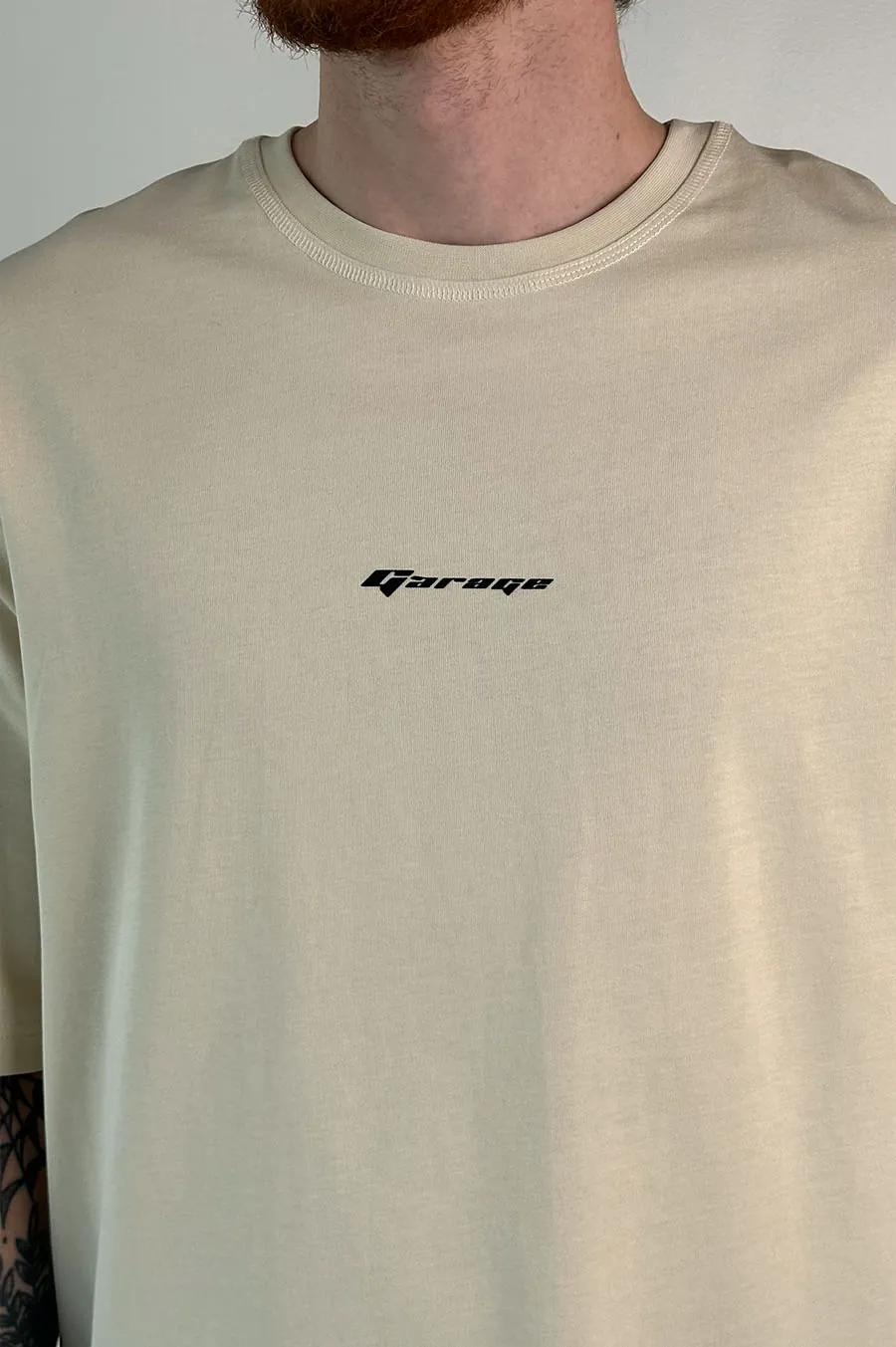 T-shirt GARAGE Oversize basic GARAGE film Beige