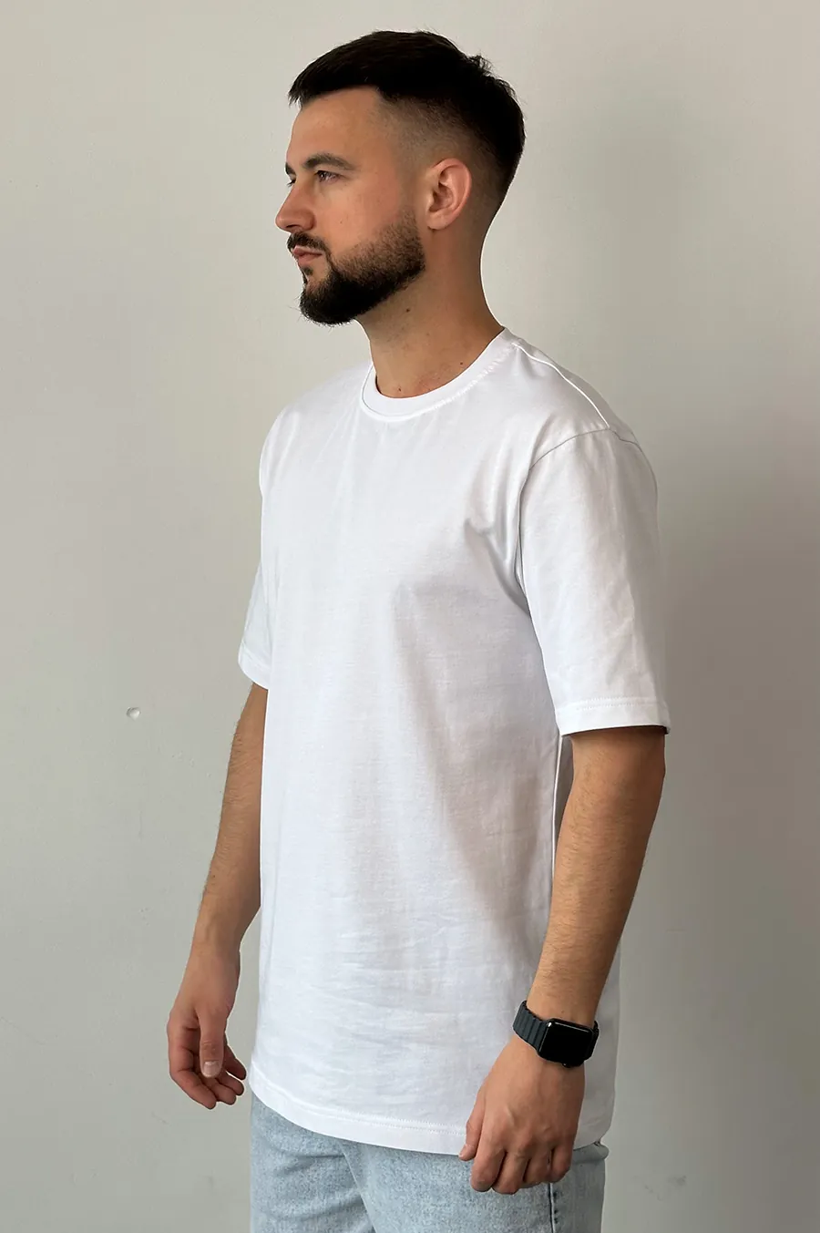 Garage Basic Oversize t -shirt from dense cotton white