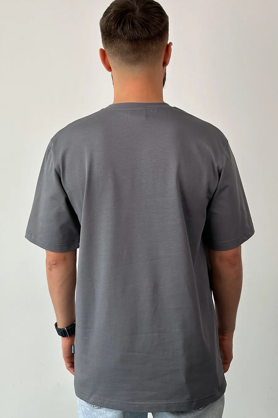 Garage Basic Oversize T -shirt from dense cotton gray