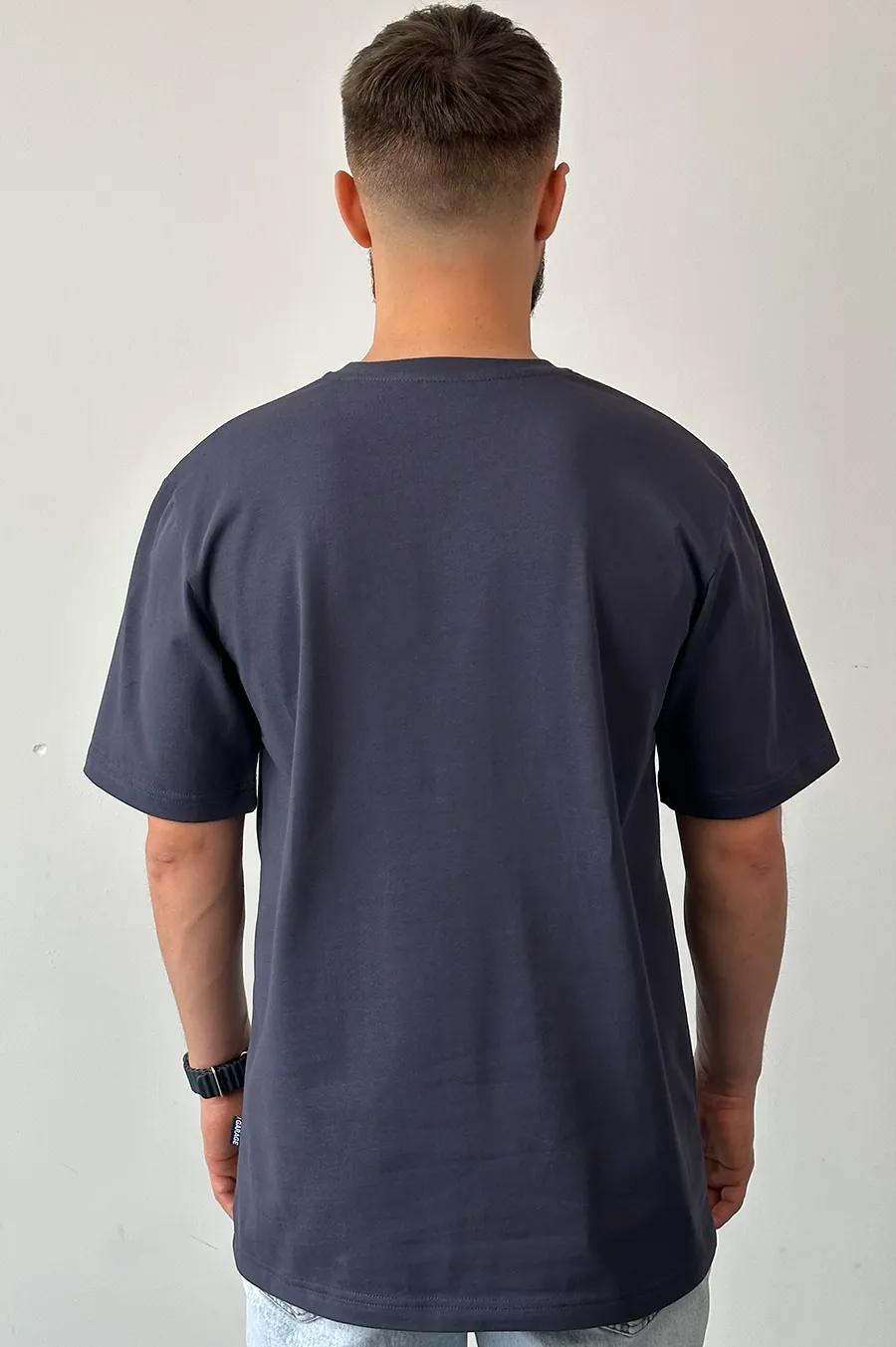 Garage Basic Oversize t -shirt with dense cotton blue