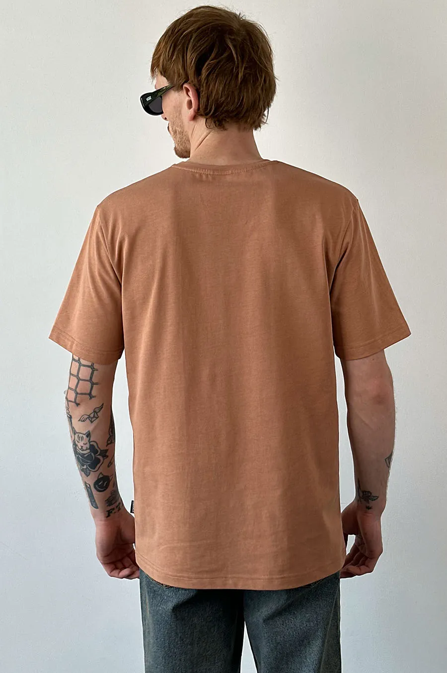 Garage Basic Oversize t -shirt with dense cotton mocha