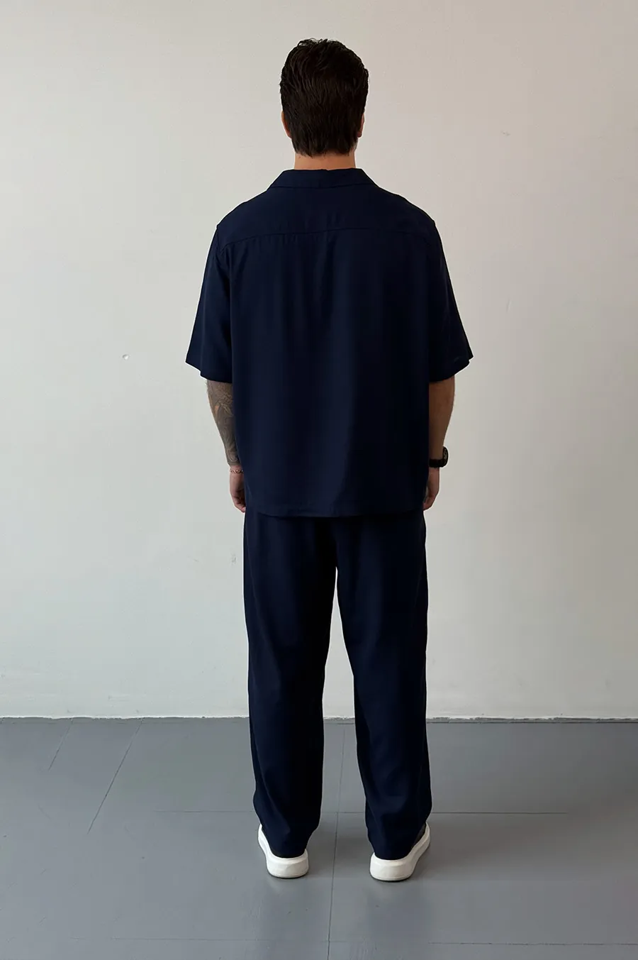 Shirt GARAGE with a turn-down collar Blue