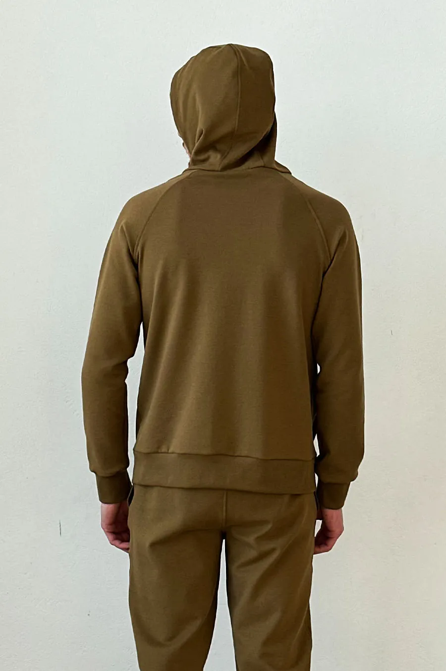 GARAGE zipp hoodie with zipper pocket Mustard