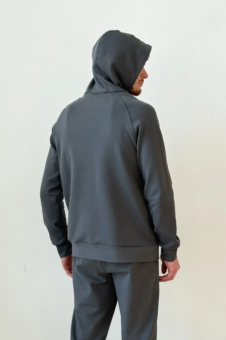 GARAGE zipp hoodie with zipper pocket T. Gray