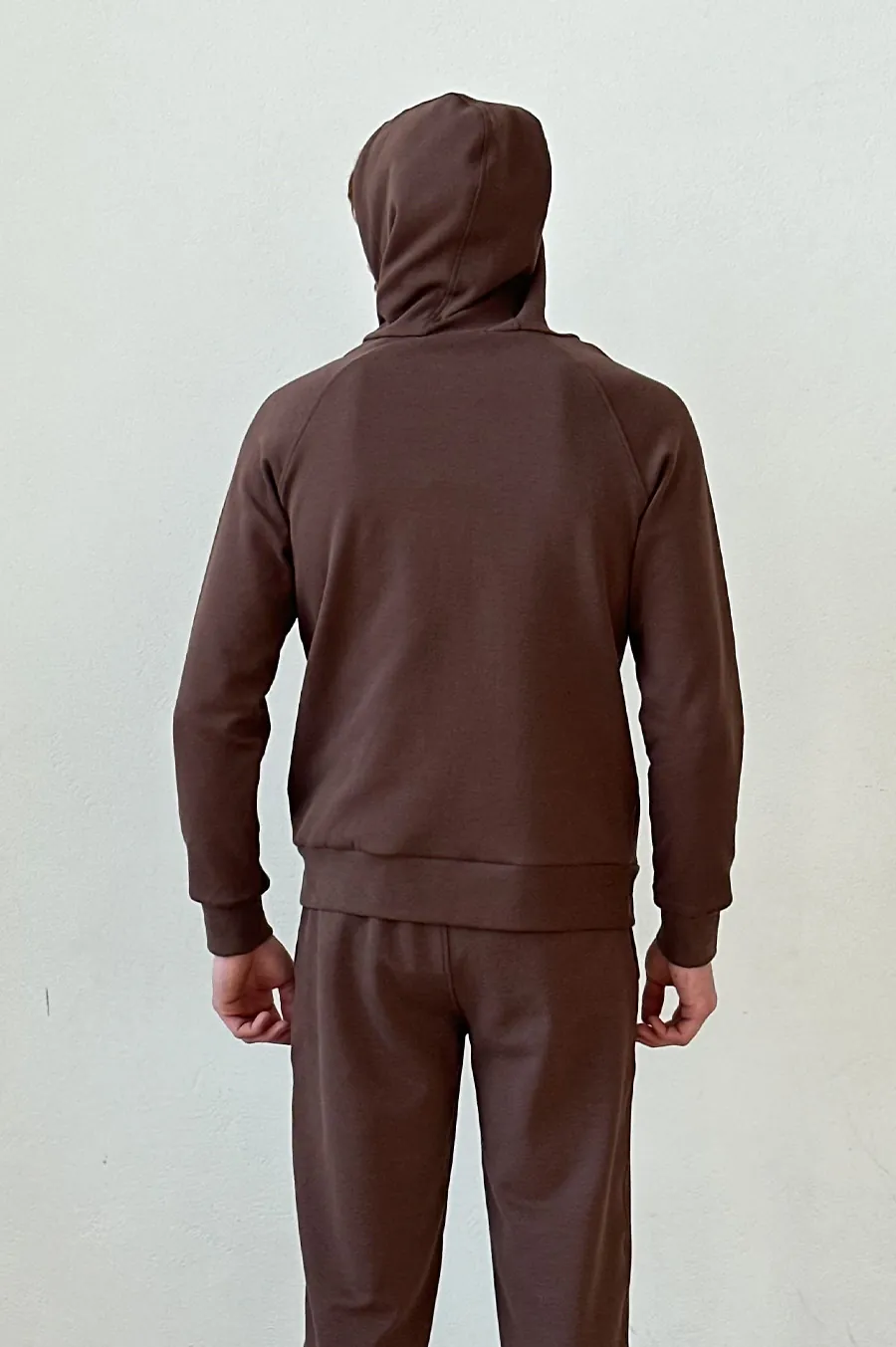 GARAGE zipp hoodie with zip pocket Chocolate