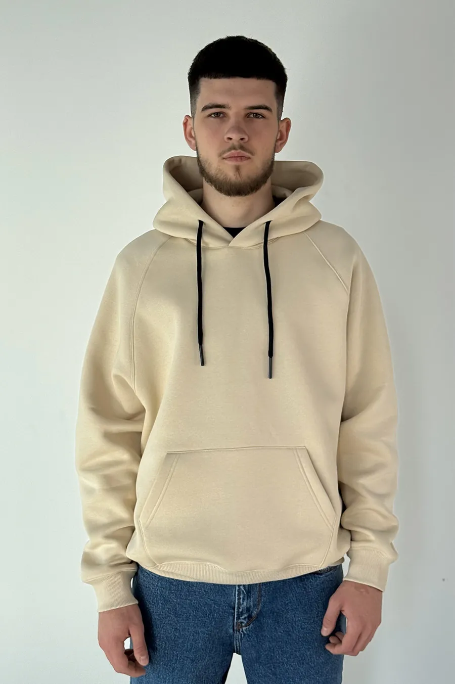 Худі GARAGE Oversize Essentials Style Basic з начосом Св.Бежевий