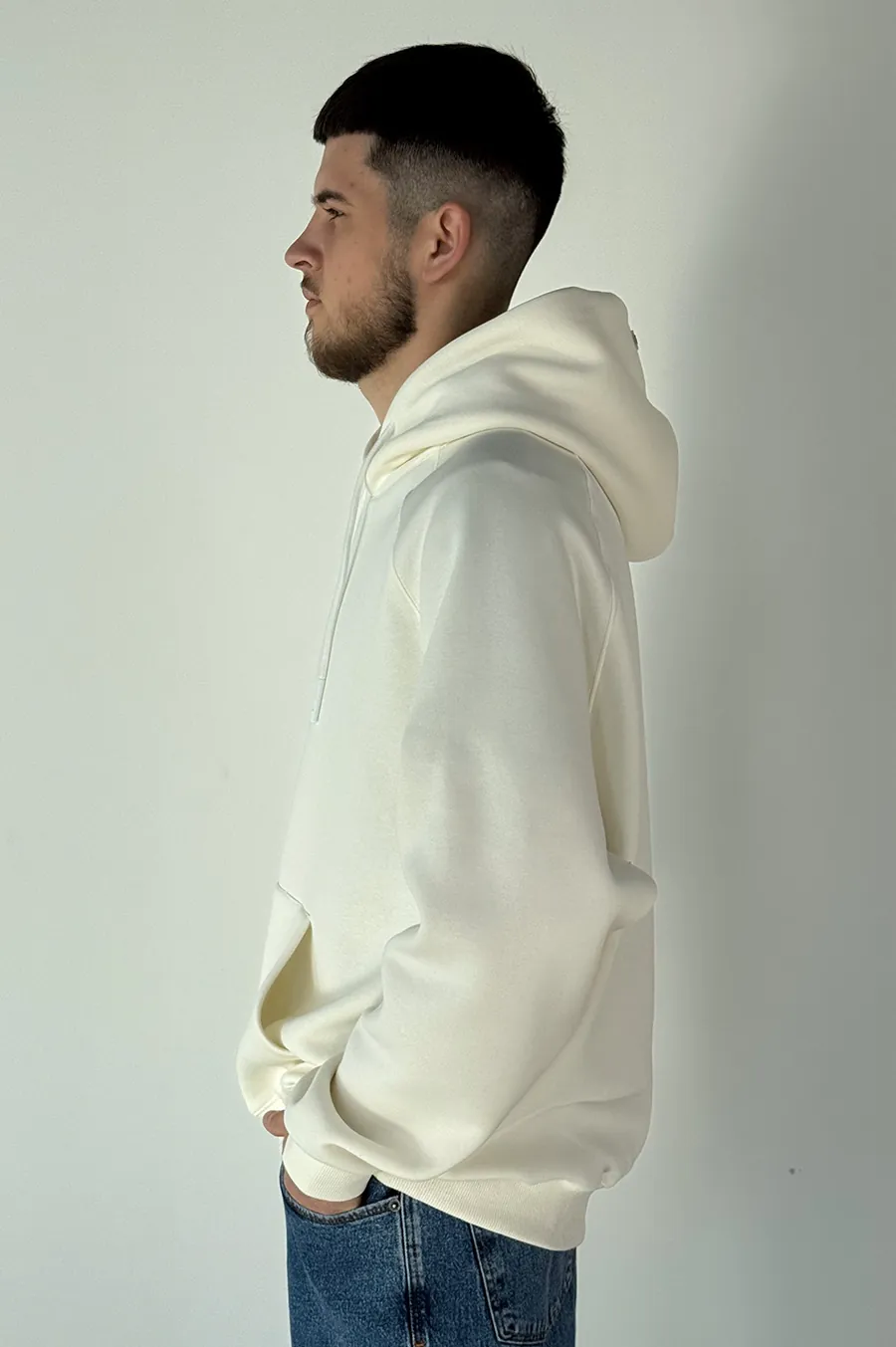 Худі GARAGE Oversize Essentials Style Basic з начосом Молочний