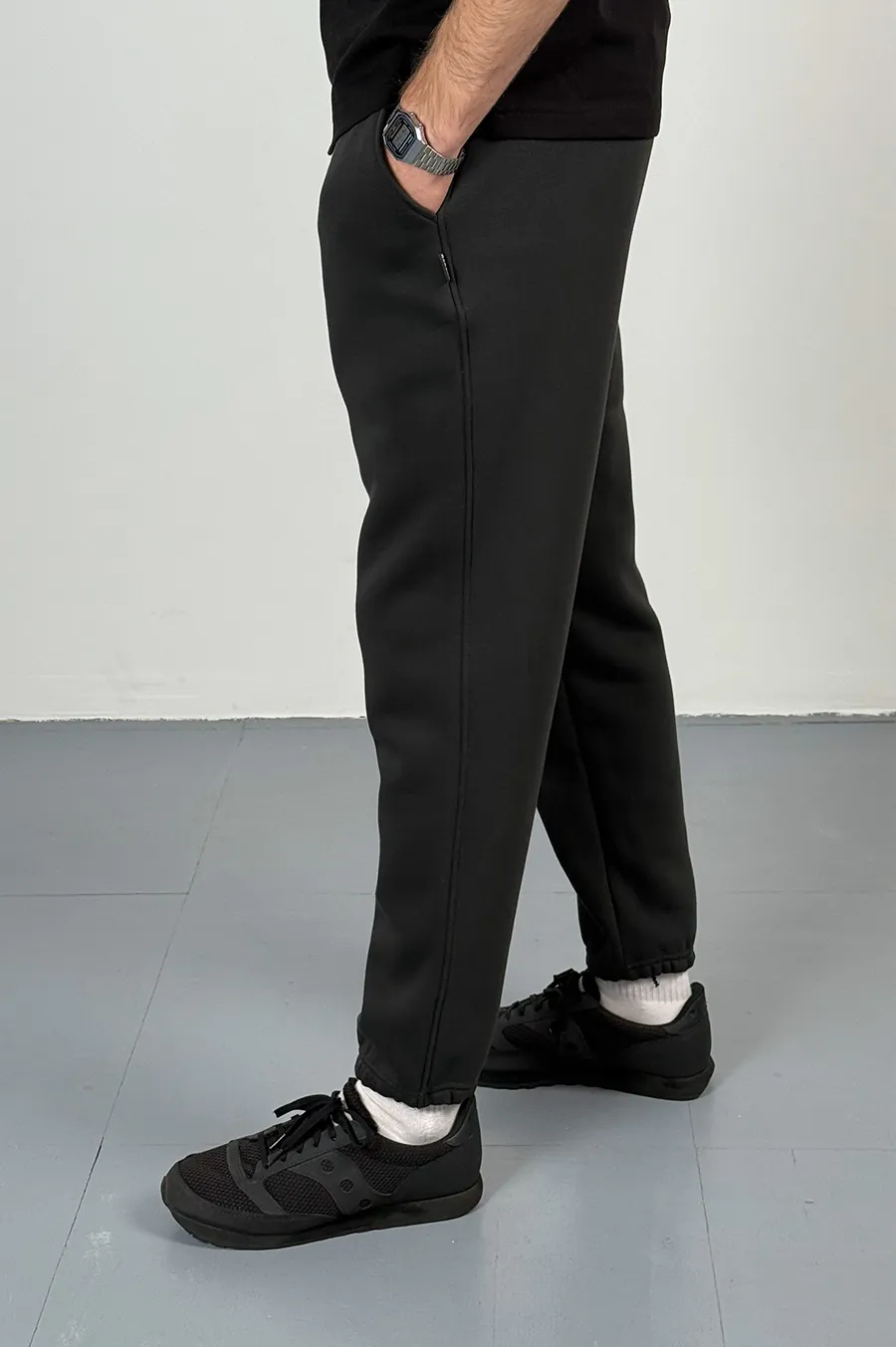 Sports pants GARAGE Oversize Essentials Style Basic with nachos Graphite