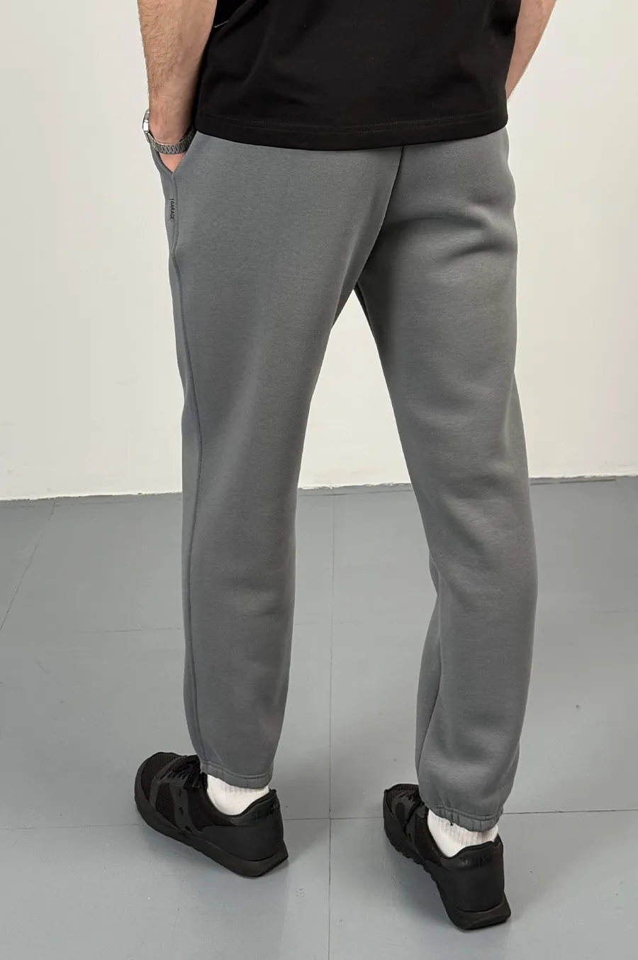 Sports pants GARAGE Oversize Essentials Style Basic with nachos Gray