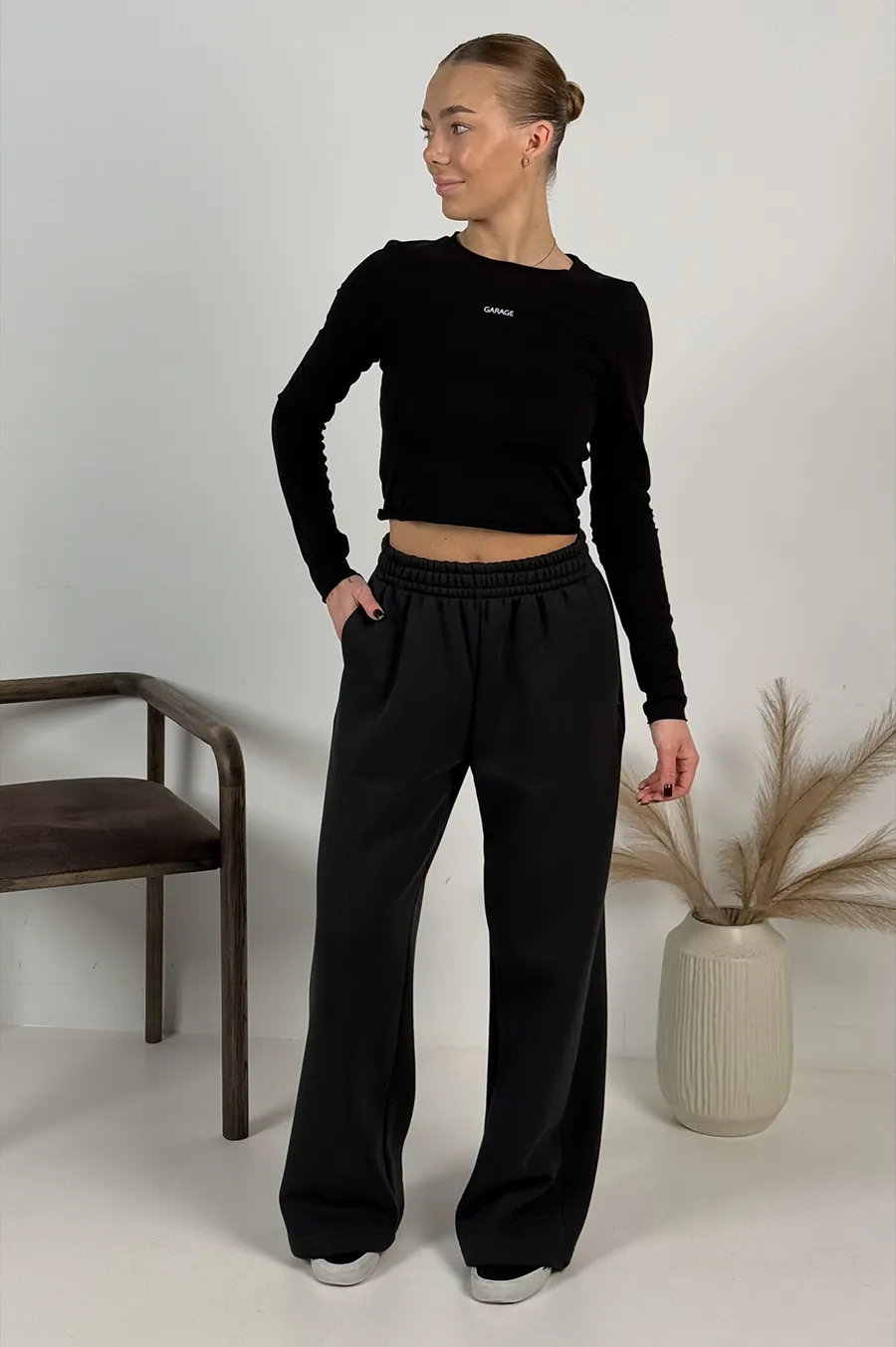 Pants GARAGE Baggy cut Anthracite