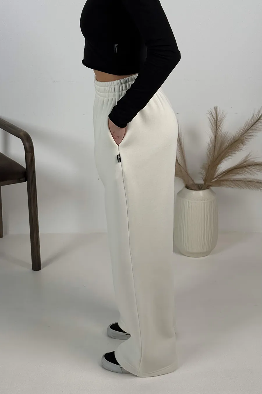 Pants GARAGE Baggy cut Milk