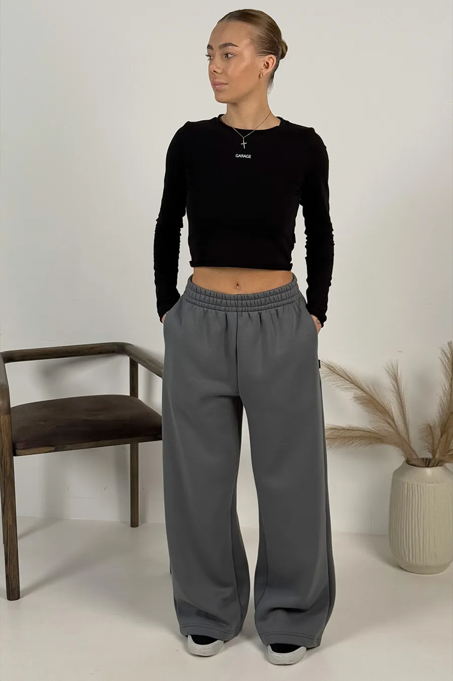 Pants GARAGE Baggy cut Gray