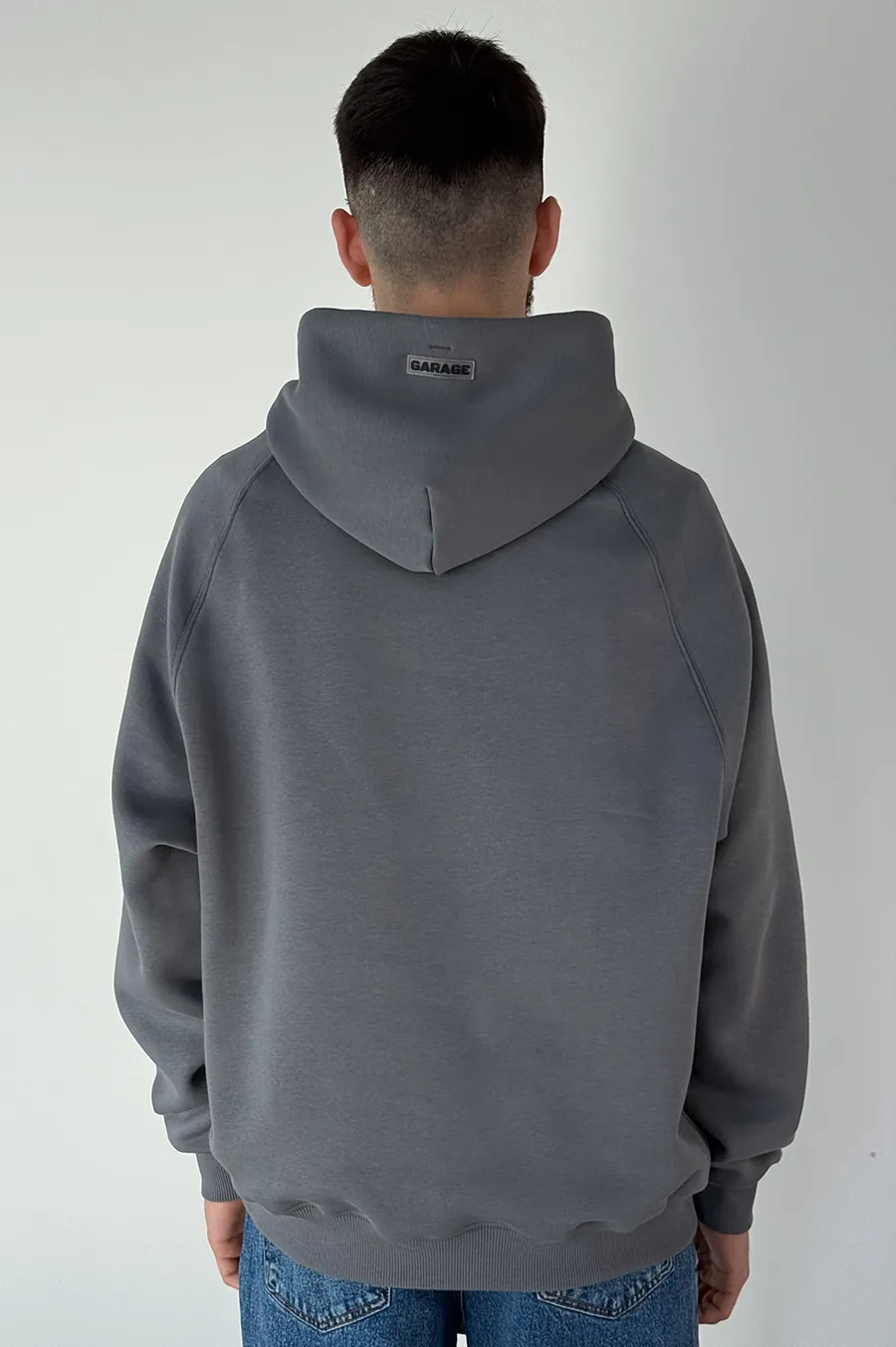 GARAGE Oversize Essentials Style Basic Nacho Hoodie Gray