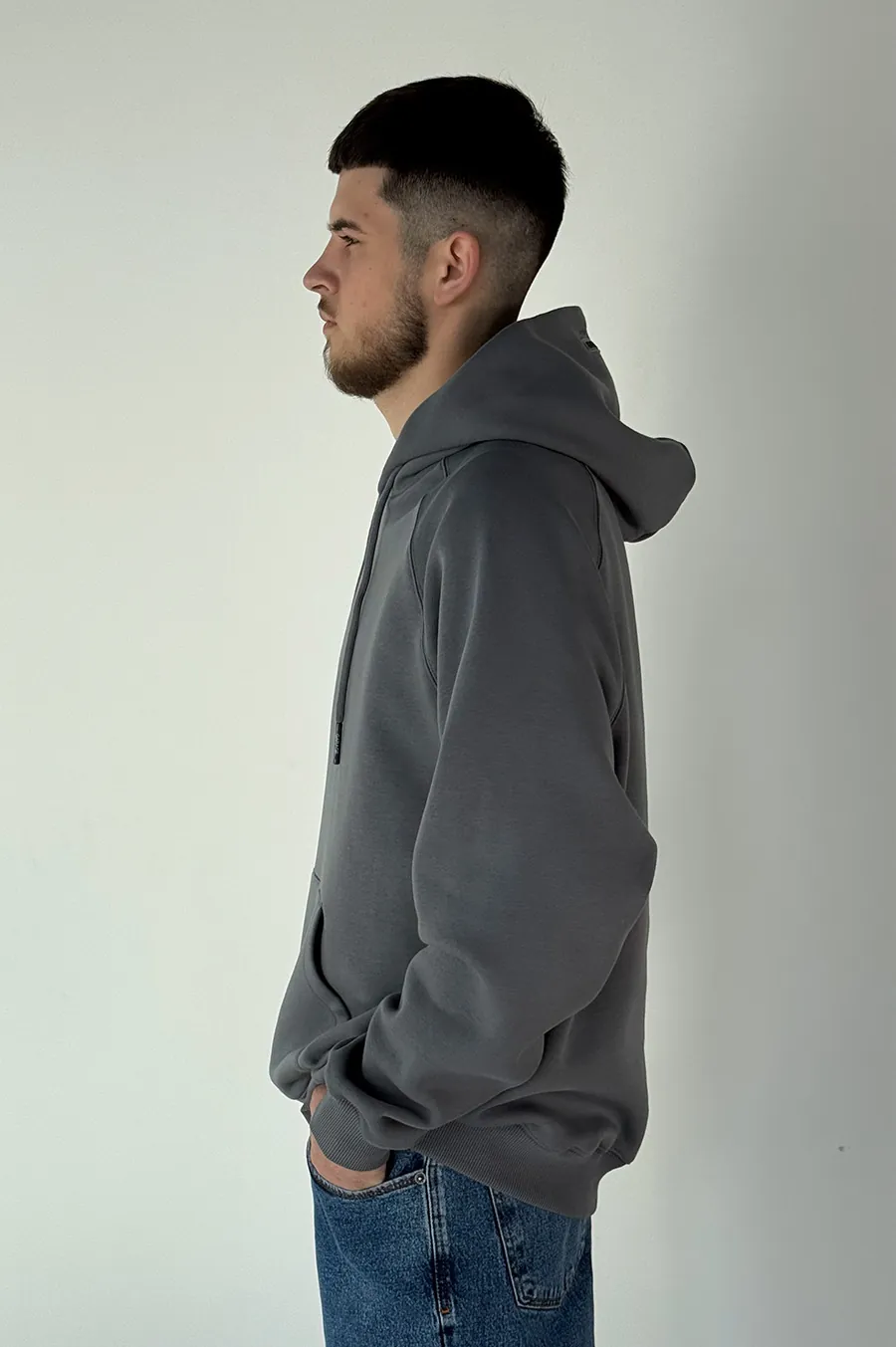 GARAGE Oversize Essentials Style Basic Nacho Hoodie Gray
