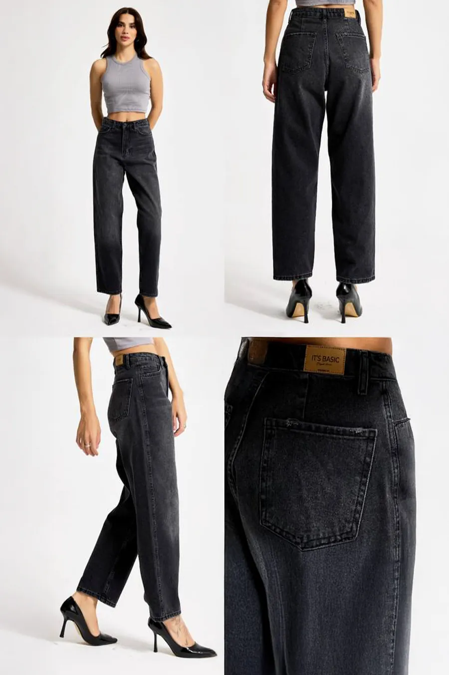 Джинси IT'S BASIC 2s6 1 relax mood Чорний