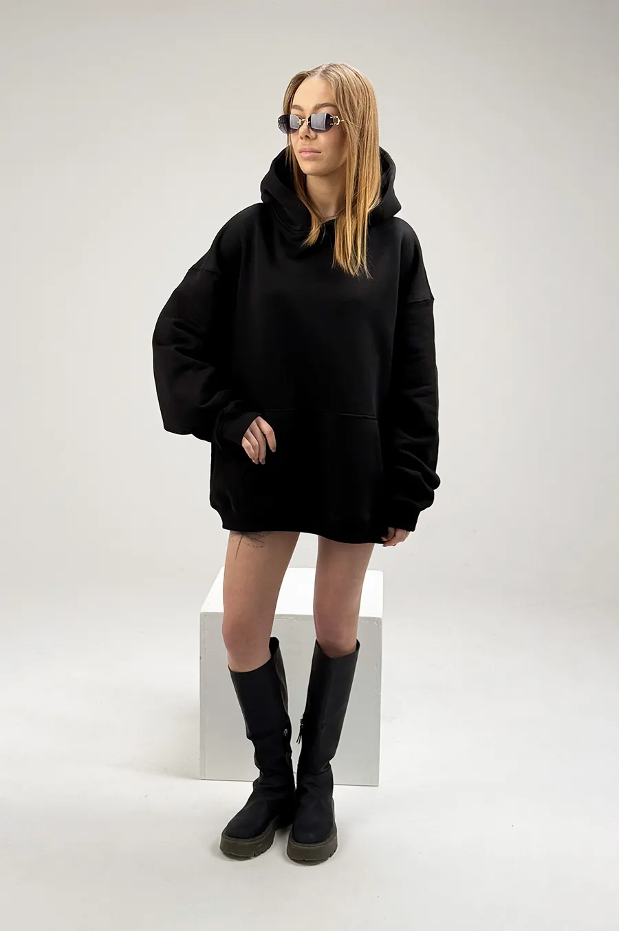 Hoodie GARAGE super oversized Black