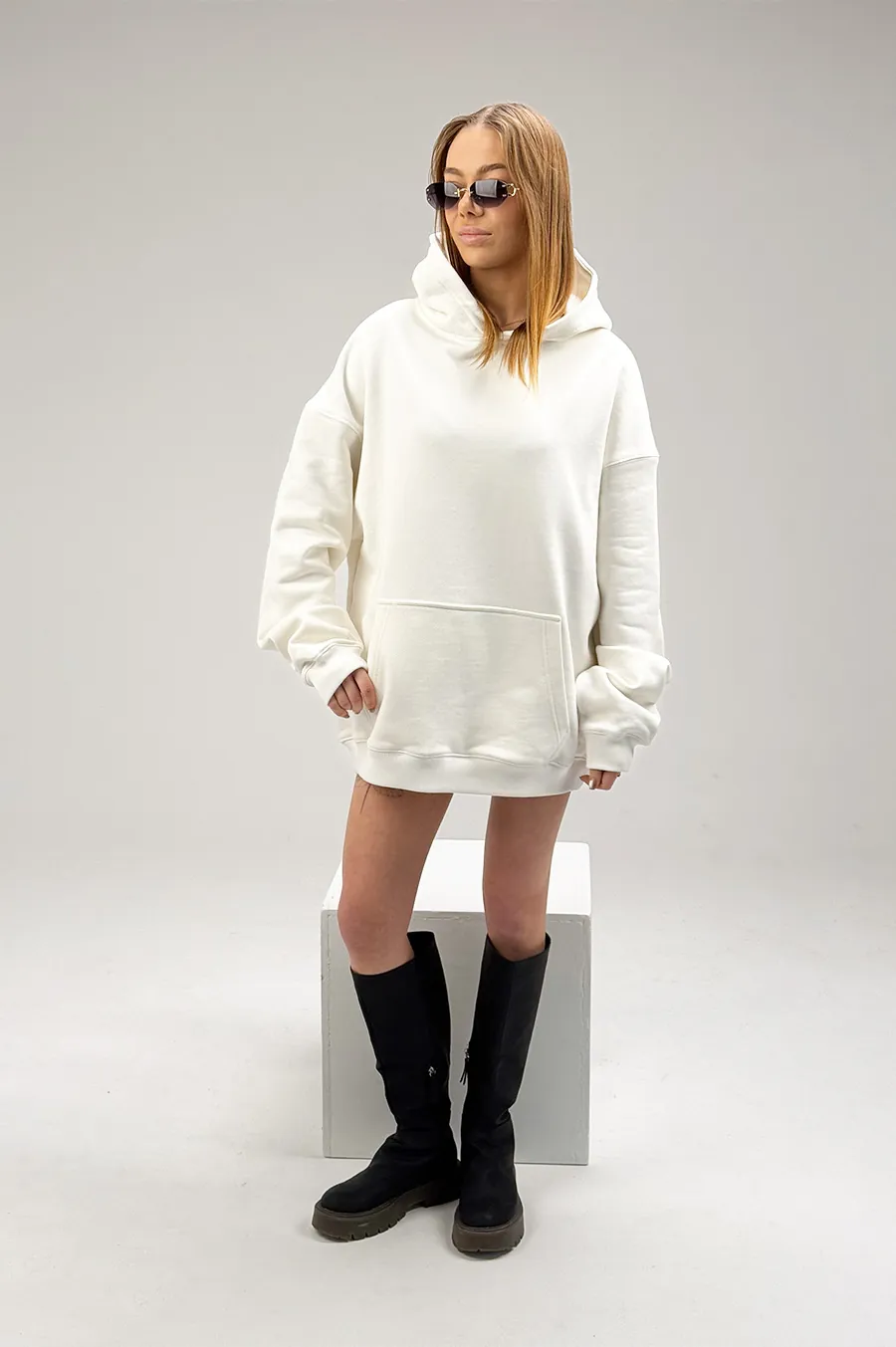 Hoodie GARAGE super oversized Milk