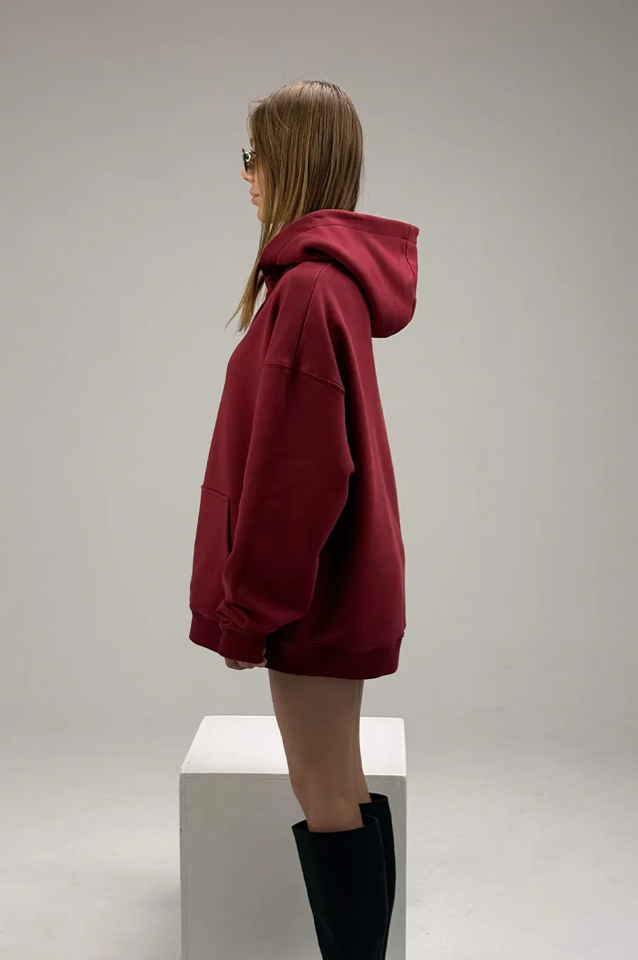 Hoodie GARAGE super oversized Burgundy