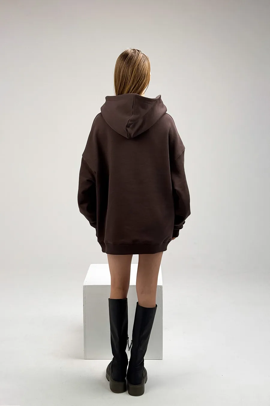Hoodie GARAGE super oversized Chocolate