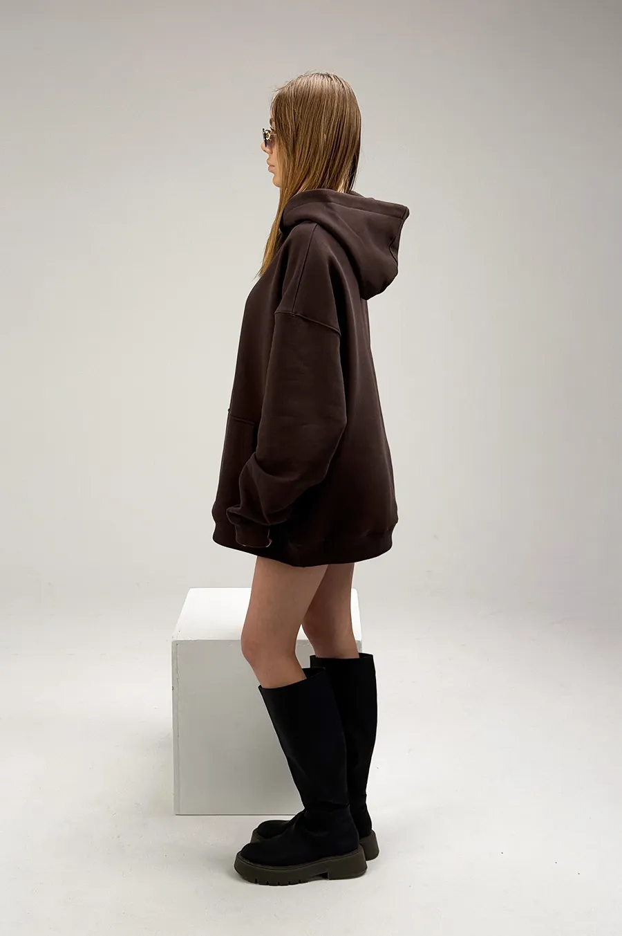 Hoodie GARAGE super oversized Chocolate