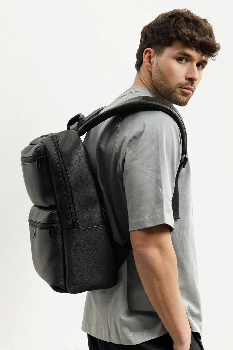 Backpack HARVEST voyage eco-leather, black 01 Black 01